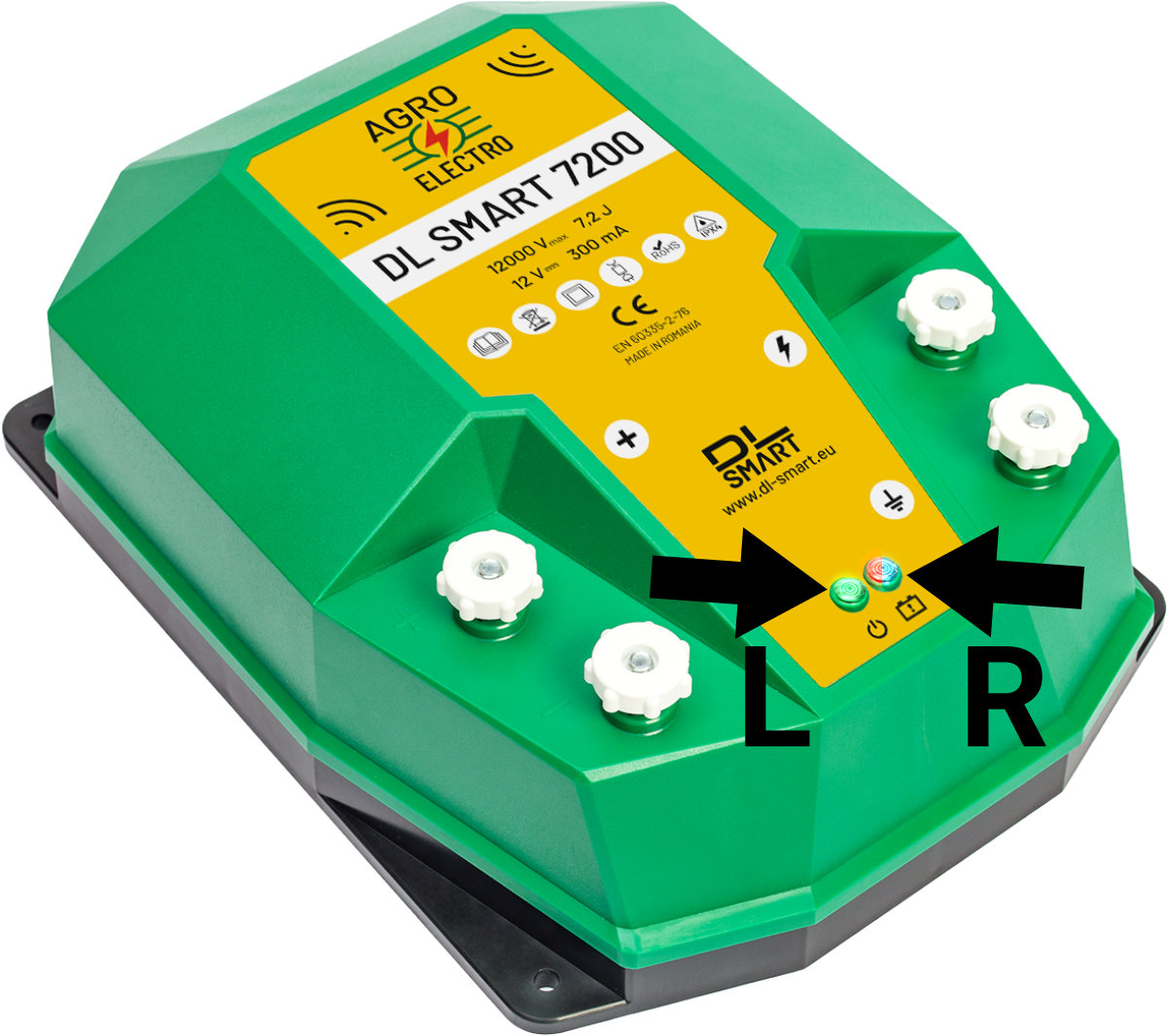 LED lights on the device